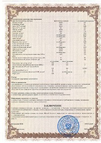 Сертификат Пескоуловитель серии Клининг 100